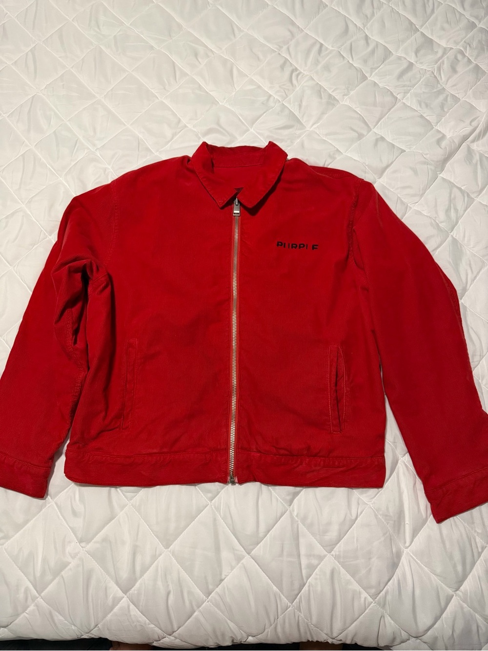 Purple zip up jacket